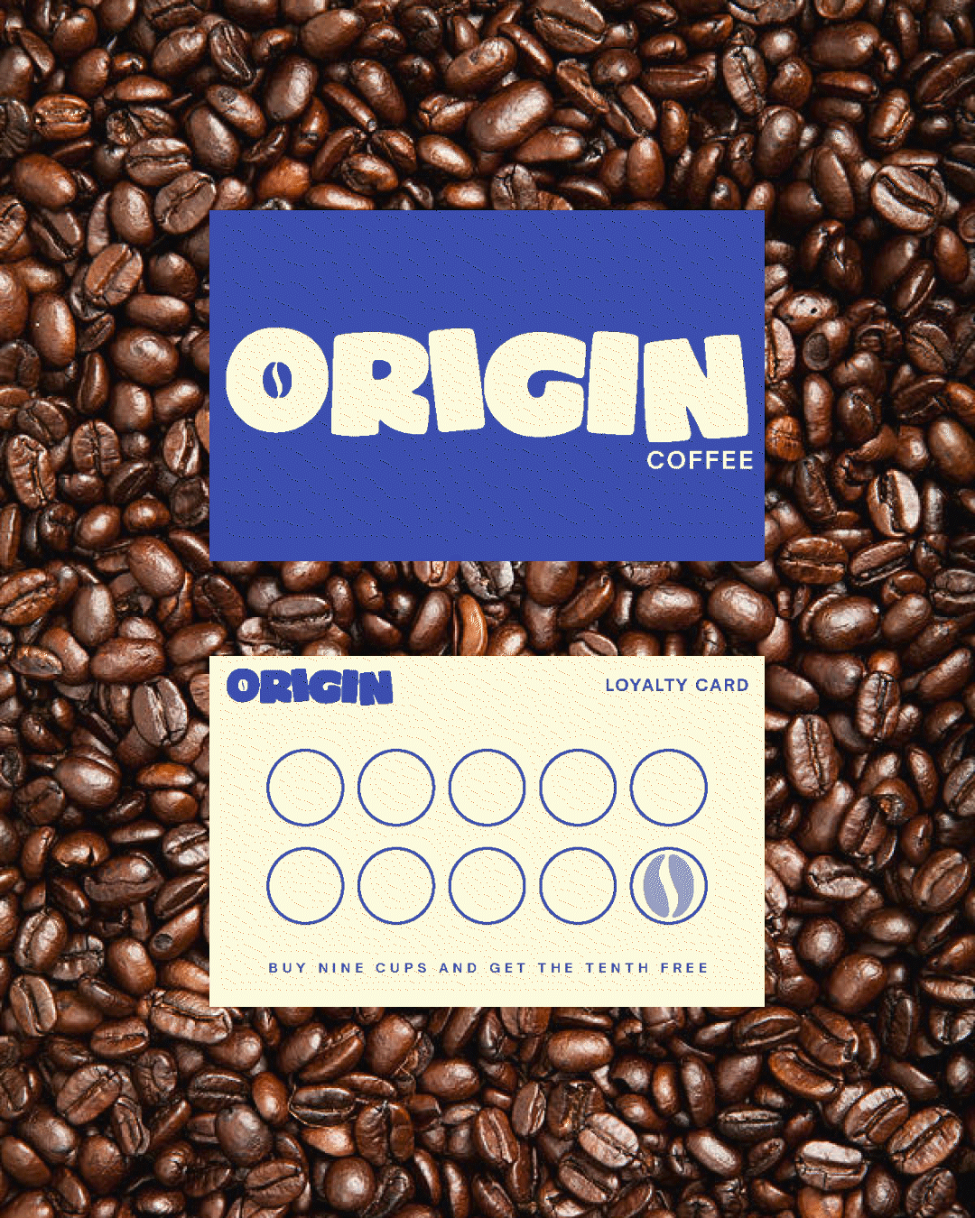 Origin Coffee loyalty card design